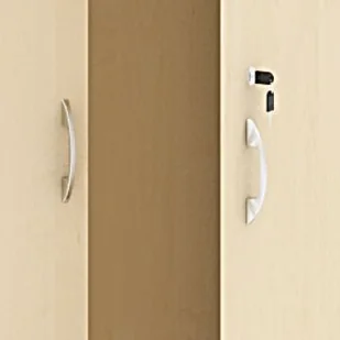 B2B Partner Szafa szatniowa Mirelli A+ z wysuwanym wieszakiem, 800 x 400 x 1800 mm, brzoza CF-CB03, CD060 - Szafy biurowe - miniaturka - grafika 1