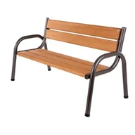 Ławki ogrodowe - Ławka parkowa lux z oparciem 150 cm - miniaturka - grafika 1
