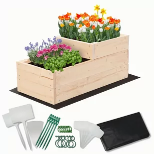 Skrzynia na warzywa warzywniak inspekt drewniany 30x60 ZESTAW ECO / Wamar-Sosenka - Szklarnie ogrodowe - miniaturka - grafika 1