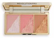 Bronzery i konturowanie twarzy - Revolution pro Revolution PRO Crystal Luxe Paleta do Konturowania Peach Royale RPRO-7209 - miniaturka - grafika 1