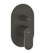 Baterie wannowe i prysznicowe - Ravak Eleganta - Bateria podtynkowa na 2 urządzenia, z korpusem, grafit szczotkowany X070335 - miniaturka - grafika 1