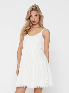 ONLY Sukienka codzienna 15204799 Biały Regular Fit - Sukienki - miniaturka - grafika 1