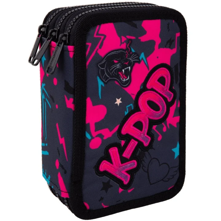 Coolpack Jumper 3 Piórnik potrójny z wyposażeniem K-Pop Dark F067036