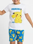 Piżamy chłopięce - Sinsay - Bawełniana piżama dwuczęściowa Pokémon - biały - miniaturka - grafika 1