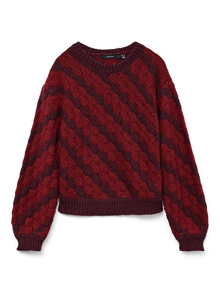 Vero Moda Sweter w kolorze bordowym