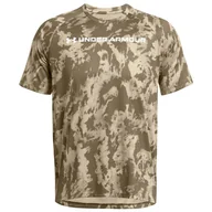 Koszulki sportowe męskie - Koszulka męska Under Armour Tech ABC Camo SS Rozmiar: XL / Kolor: brązowy - miniaturka - grafika 1