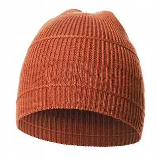 Damska Czapka Zimowa Z Domieszką Wełny Beanie Moraj Klasyczna Brązowy Uni - Czapki damskie - miniaturka - grafika 1