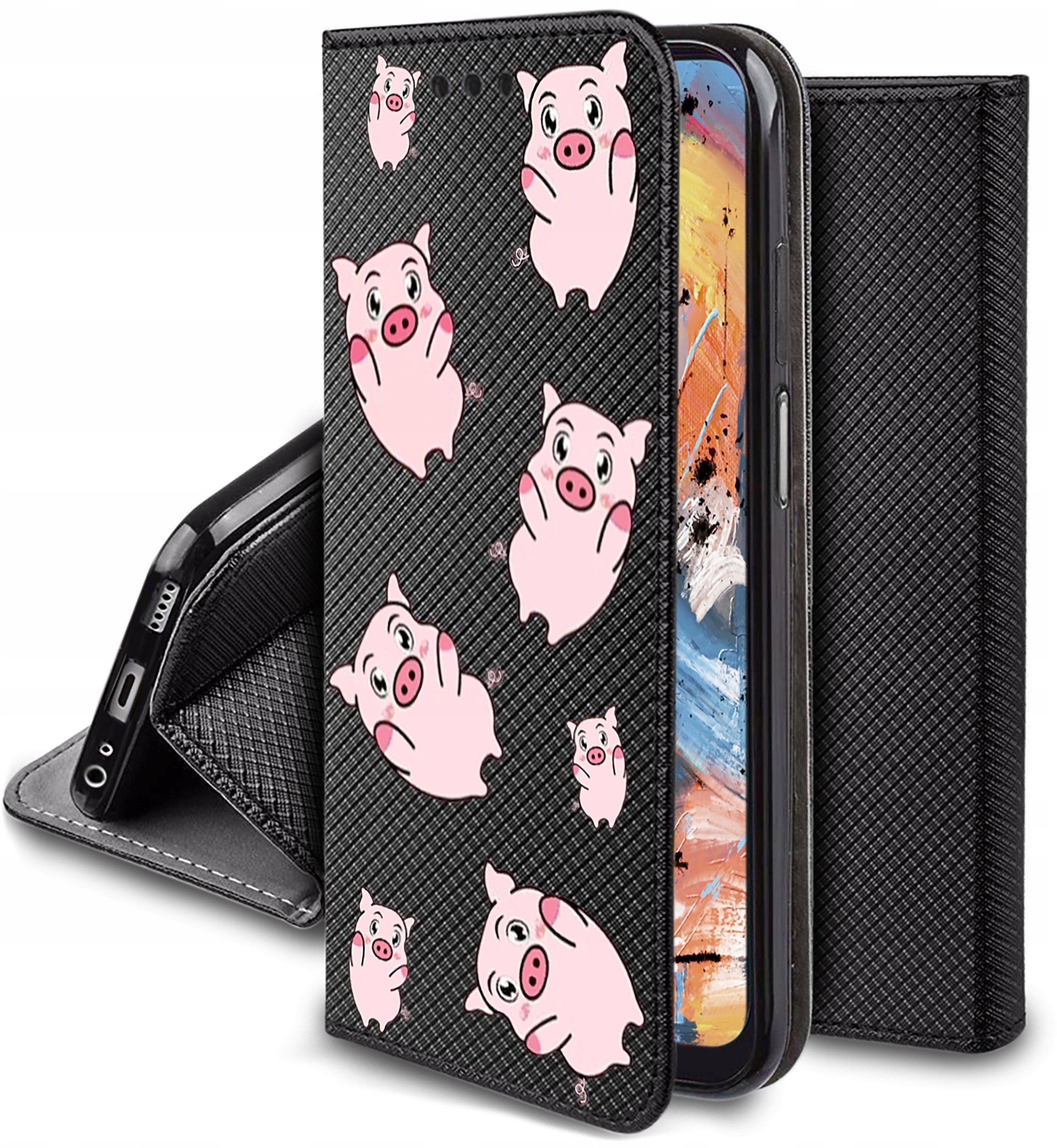krainaGSM Etui Do Tecno Pop 8 Magnet Wzory Case Portfel + Szkło Ochronne 9H