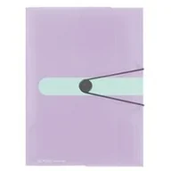 Artykuły biurowe - Herlitz  Teczka A4 z gumką PP, transparentna, pastel lila - miniaturka - grafika 1