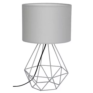 Decoland Lampa stołowa BASKET 1xE27/60W/230V szary - Lampy stojące - miniaturka - grafika 1