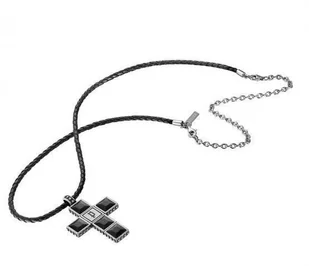 JEWELER'S POLICE PJ24653PLE-01. Naszyjnik, Kolor czarny. Mężczyzna. - Naszyjniki - miniaturka - grafika 1