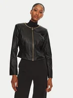 Kurtki damskie - Rinascimento Kurtka z imitacji skóry CFC0120353003 Czarny Regular Fit - miniaturka - grafika 1