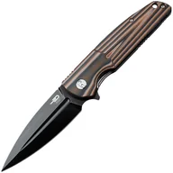 Noże - Nóż składany Bestech Knives Fin Black Stonewash - Black/Orange/Beige - miniaturka - grafika 1