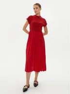 Sukienki - Tommy Hilfiger Sukienka codzienna WW0WW42020 Czerwony Regular Fit - miniaturka - grafika 1