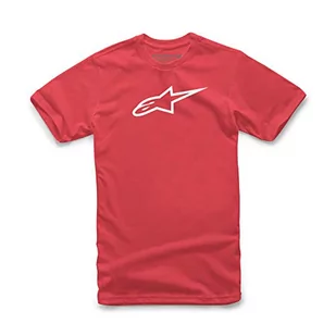 Alpinestars Heritage Blaze Tee – męski T-shirt, sportowa koszulka z krótkim rękawem, krój podkreślający sylwetkę, odzież sportowa outdoorowa, czerwono-biała, S - Koszulki męskie - miniaturka - grafika 1