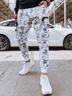 Spodnie męskie bojówki białe Dstreet UX4363-S - Spodnie męskie - miniaturka - grafika 1