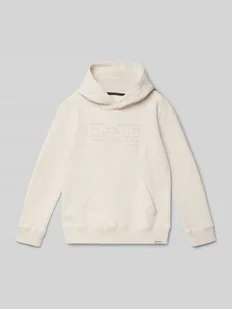 Bluza z kapturem i naszywką z logo - Bluzy dla dziewczynek - miniaturka - grafika 1