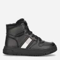 Buty dla chłopców - Zimowe trzewiki chłopięce ocieplane Tommy Hilfiger T3B9-32487-1475999 34 Czarne (8052578039045) - miniaturka - grafika 1