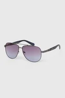 Okulary przeciwsłoneczne - Guess okulary przeciwsłoneczne damskie kolor niebieski GF0246 11W - miniaturka - grafika 1