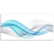 Podkładki na biurko - Podkładka ochronna Paski niebiesko-szare 120x60 cm, Dywanomat - miniaturka - grafika 1