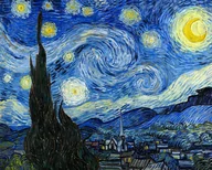 Plakaty - Galeria Plakatu, Plakat, Gwiaździsta Noc, Vincent Van Gogh, 84,1x59,4 cm - miniaturka - grafika 1