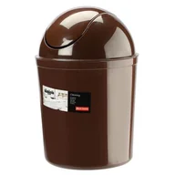 Kosze na śmieci - Kosz wahadłowy 5 l plastik brązowy - miniaturka - grafika 1