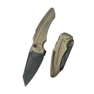 Kubey Sumo Bronze Titanium, Blackwashed CPM 20CV by Jake Hoback (KB400D) - Noże - miniaturka - grafika 1