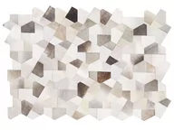 Dywany - Beliani Dywan patchwork skórzany 160 x 230 cm szaro-beżowy VARTO - miniaturka - grafika 1