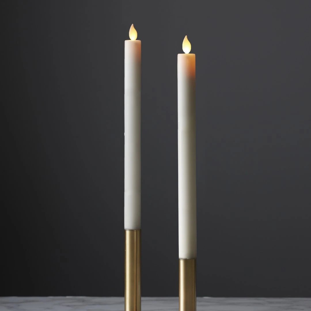 Zestaw 2x świeca Led woskowa obiadowa M-TWINKLE 40cm ruchomy płomyk