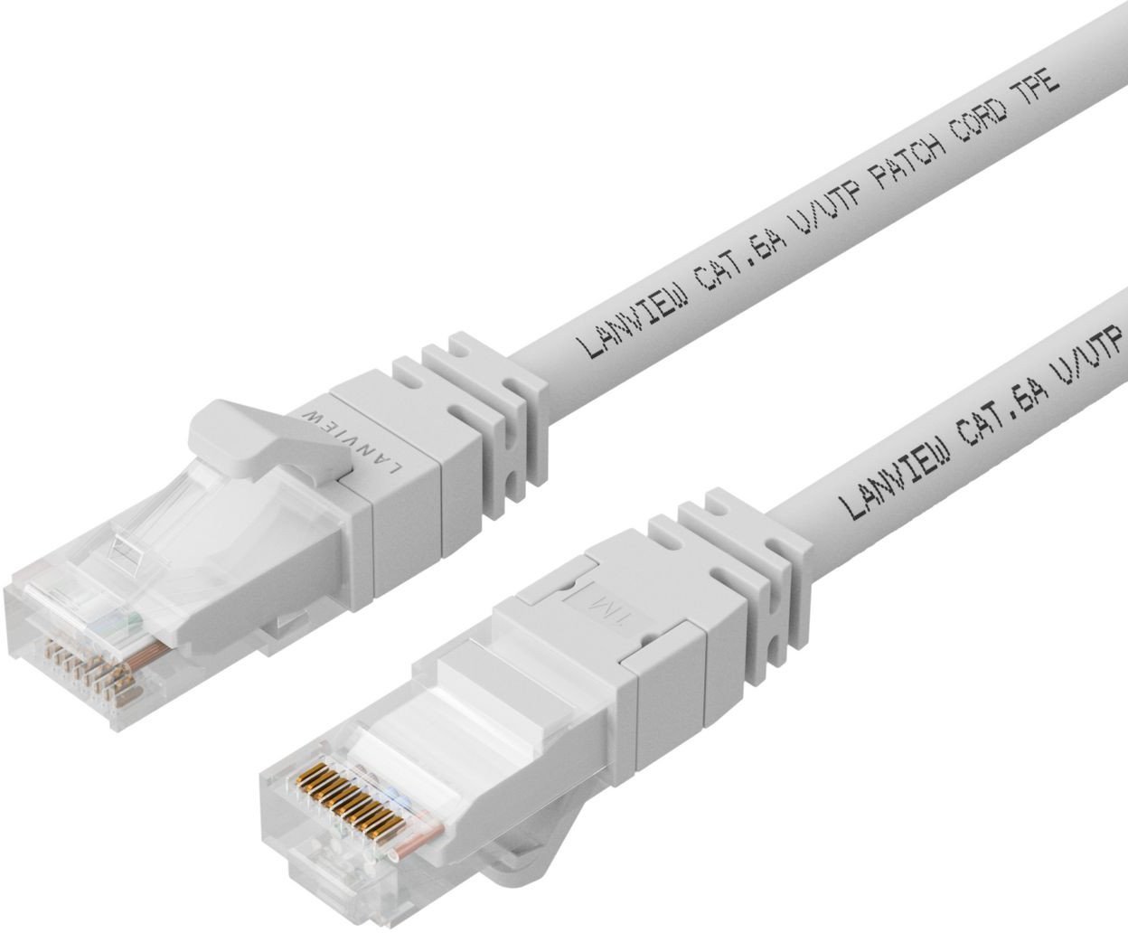 CAT6A S/FTP 0,15m White LSZH,
