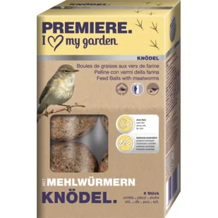 PREMIERE Pyzy dla sikorek 6 szt. bez siatki Mączniki - Karma dla ptaków - miniaturka - grafika 1