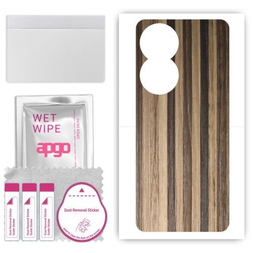 folia naklejka skórka strukturalna na TYŁ do Honor 80 - Drewno Paski Mix - apgo SKINS