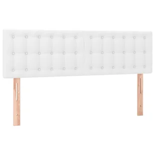 Lumarko Łóżko kontynentalne z materacem i LED  biała ekoskóra 140x200cm - Łóżka - miniaturka - grafika 7