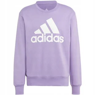 Bluza męska adidas Essentials French Terry Big Logo fioletowa IC9327 XL - Bluzy męskie - miniaturka - grafika 1