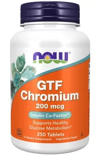 Now Foods NOW GTF Chromium 200mcg 250tabs - Witaminy i minerały - miniaturka - grafika 1