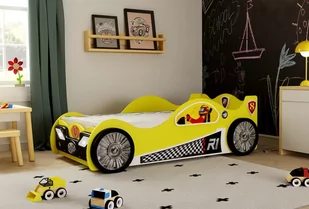 Łóżko samochód MONZA MINI żółte z materacem - Łóżka dla dzieci i młodzieży - miniaturka - grafika 1