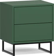 Szafki nocne - Szafka nocna Albello Szafka nocna Livia Szafka nocna do sypialni Szafka do sypialni butelkowa zieleń 43x34x48,5 - miniaturka - grafika 1