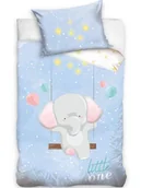 Pościel dla dzieci - Carbotex Pościel Dziecięca 100x135+40x60 Słonik Little One BABY203027 39006 - miniaturka - grafika 1
