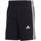 Spodenki męskie - Spodenki męskie adidas Essentials French Terry 3-Stripes czarne IC9435 M - miniaturka - grafika 1