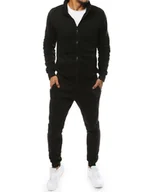 Dresy męskie - Dres męski czarny Dstreet AX0229-M - miniaturka - grafika 1