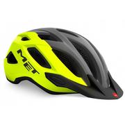 Kaski rowerowe - MET Crossover Kask rowerowy, safety yellow/grey glossy M | 52-59cm 2021 Kaski miejskie i trekkingowe 57001332 - miniaturka - grafika 1