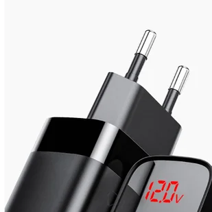 Baseus Mirror Lake PPS szybka ładowarka Quick Charge 3.0 Power Delivery 3.0 USB / USB Typ C 18W z wyświetlaczem biały (CCJMHC-A02) - Ładowarki do telefonów - miniaturka - grafika 13
