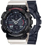 Zegarki męskie - Zegarek G-SHOCK SET GA-140-1A1ER + BEZEL 10378531 + PASEK 10395227 - miniaturka - grafika 1