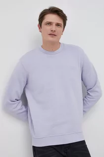 Bluzy męskie - GUESS Bluza męska kolor fioletowy gładka - grafika 1