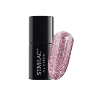 Lakiery hybrydowe - Semilac SEMILAC 295 PEACH PINK SHIMMER Lakier Hybrydowy 7ml - miniaturka - grafika 1