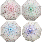 Parasole - Parasolka półprzeźroczysta kwiatki misie MIX - miniaturka - grafika 1