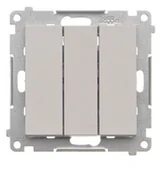 Wyłączniki światła i elektryczne - Wyłącznik potrójny Simon 55 - jasnoszary mat - miniaturka - grafika 1