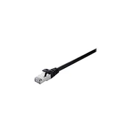 Kable miedziane - V7 Cat7 kabel Ethernet, ekranowany folią (SFTP) RJ45 (m)/RJ45 (m), kabel sieciowy, kabel LAN 0,5 m - czarny - miniaturka - grafika 1