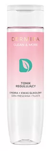 Dermika Clean&amp;More regulujący tonik cykoria + kwas glikolowy 200ml - Toniki i hydrolaty do twarzy - miniaturka - grafika 1