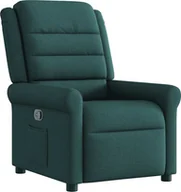 Fotele - Fotel rozkładany, ciemnozielony, tapicerowany tkaniną - miniaturka - grafika 1